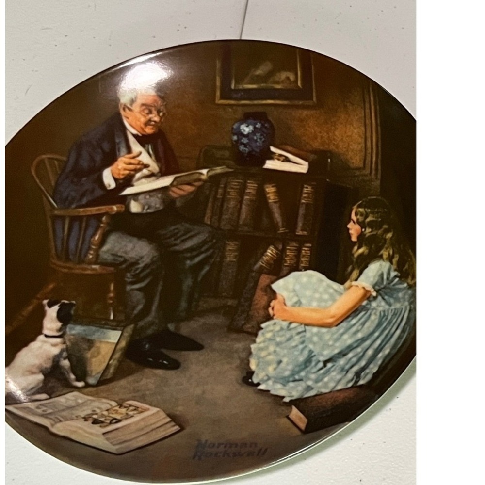 Knowles Collector Plate Unisex‎ OS Brown Excellent The Storyteller Rockwell
